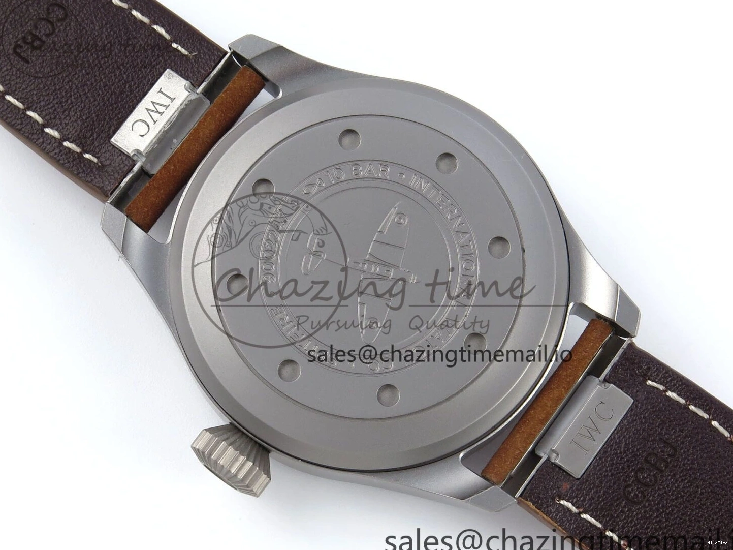 MIROTIME 0504 Big Pilot IW329701 M+F 1:1 Best Edition Black Dial on Brown Leather Strap MY RelaxedFit 7005
